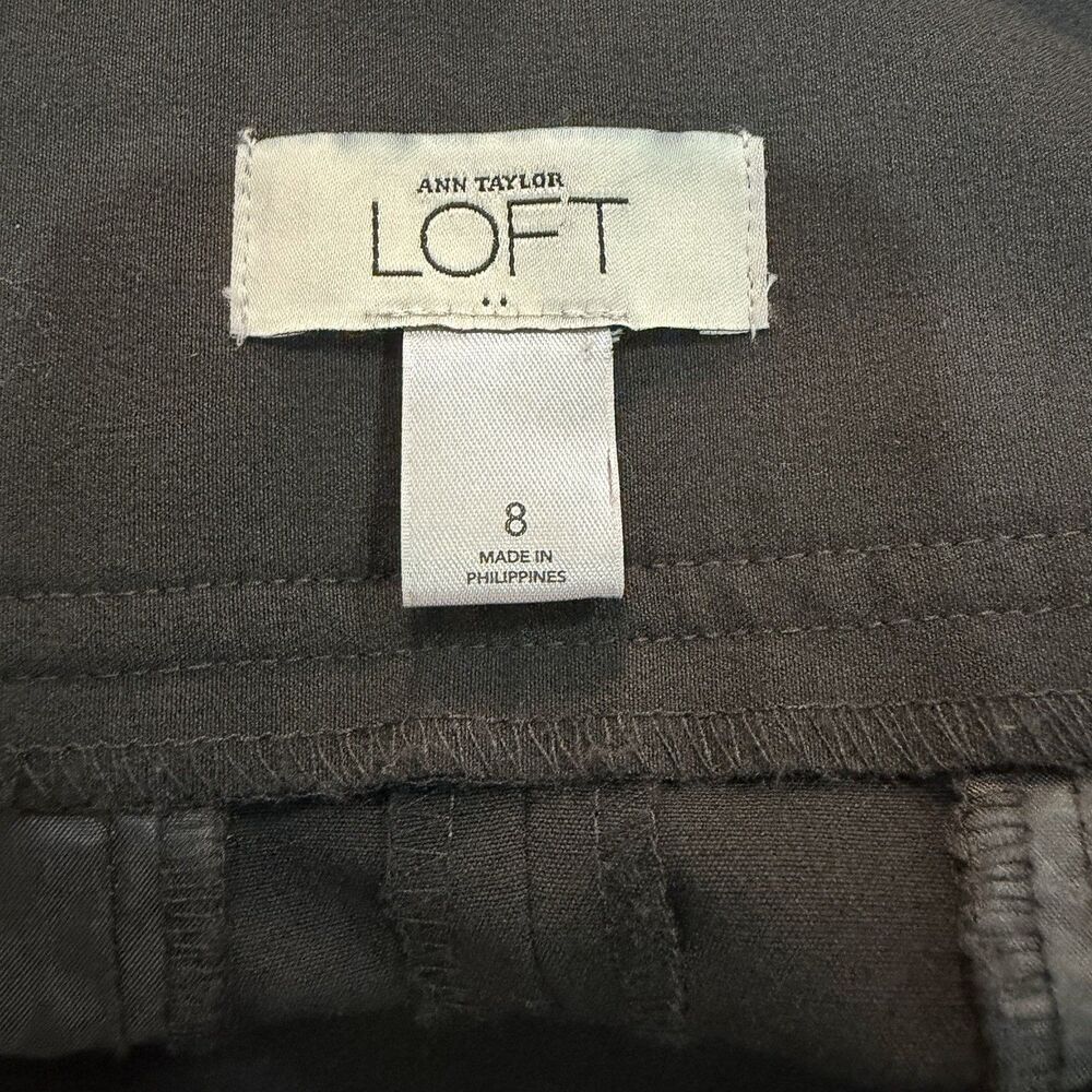 LOFT Black Wide Leg Trousers Size 8 Career Office Interview - Picture 5 of 5